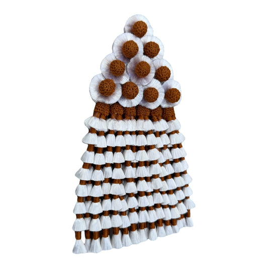 Mosquero de Seda Premium | Blancas con Nudo Marrón