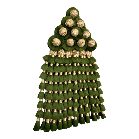 Mosquero de Seda Premium | Verde Oliva y Dorado Claro