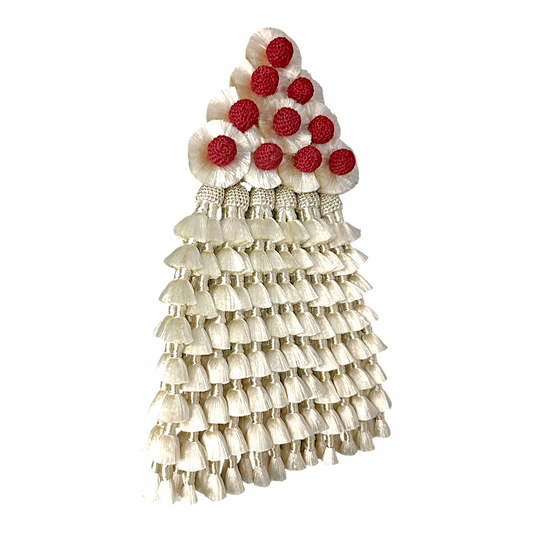 Mosquero de Seda Premium | Beige y Rojo