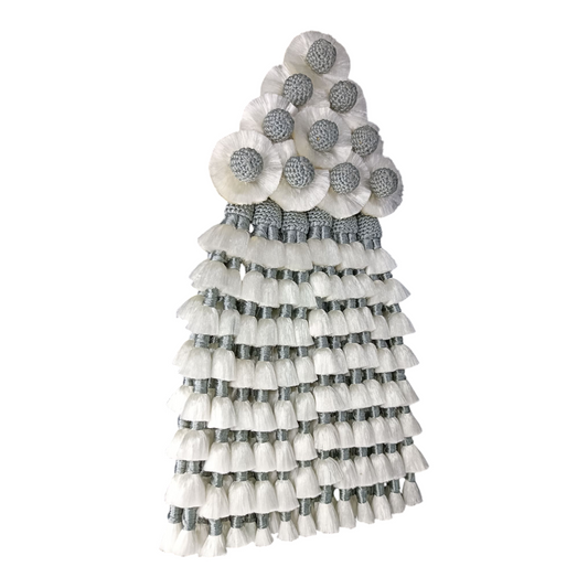 Mosquero de Seda Premium | Blanco y Gris