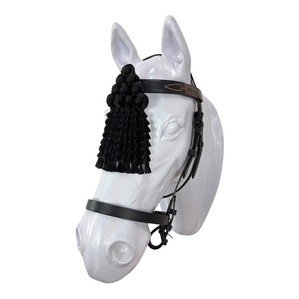 Fly Mask de Seda Premium | Negro Completo + Frontalera Gratis