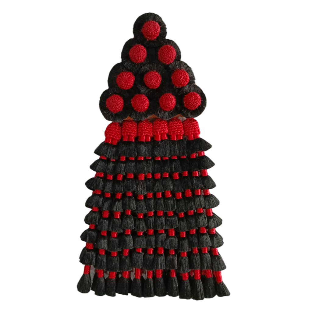 Mosquero de Seda Premium | Negro y Rojo + Frontalera Gratis