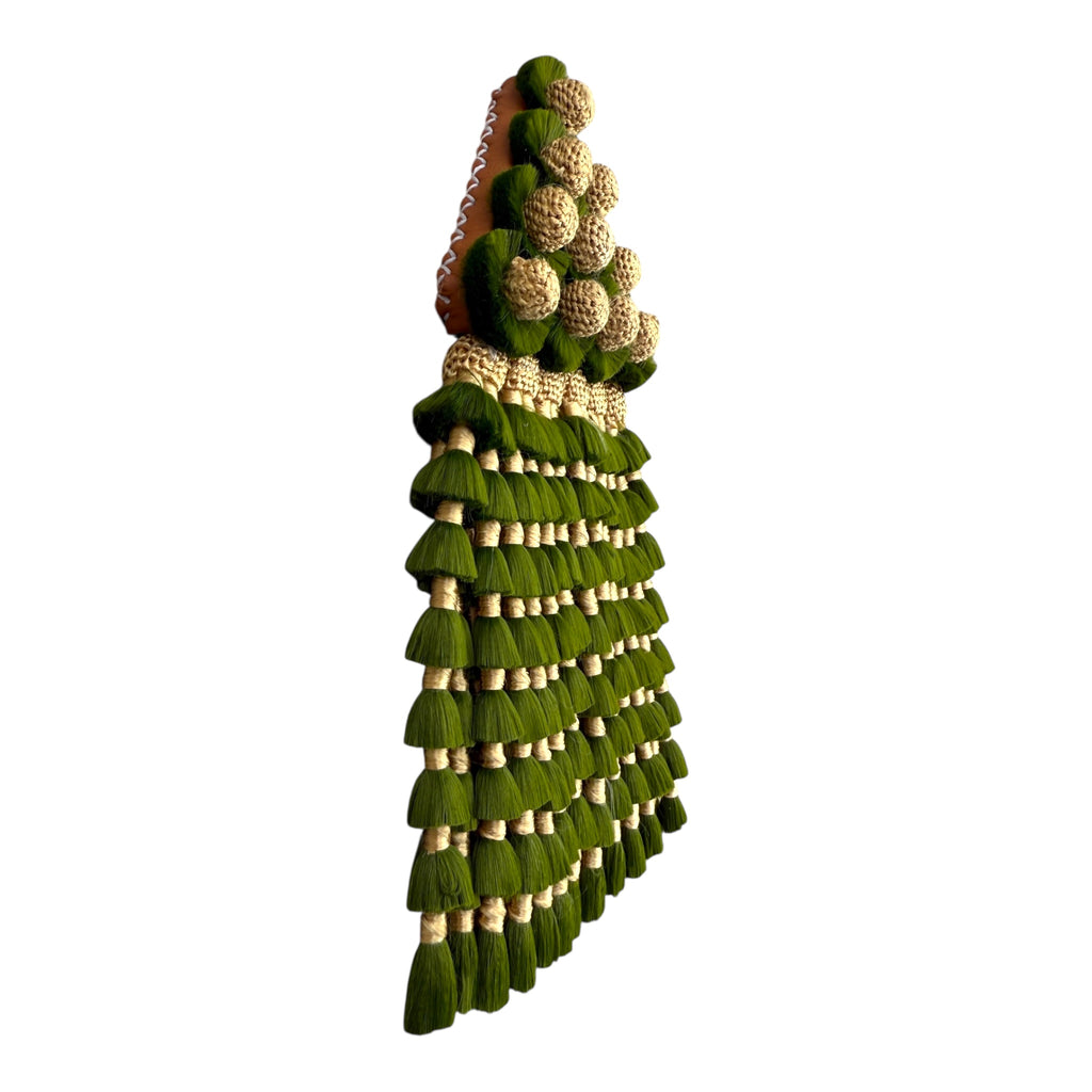 Mosquero de Seda Premium | Verde Oliva y Dorado Claro + Frontalera Gratis