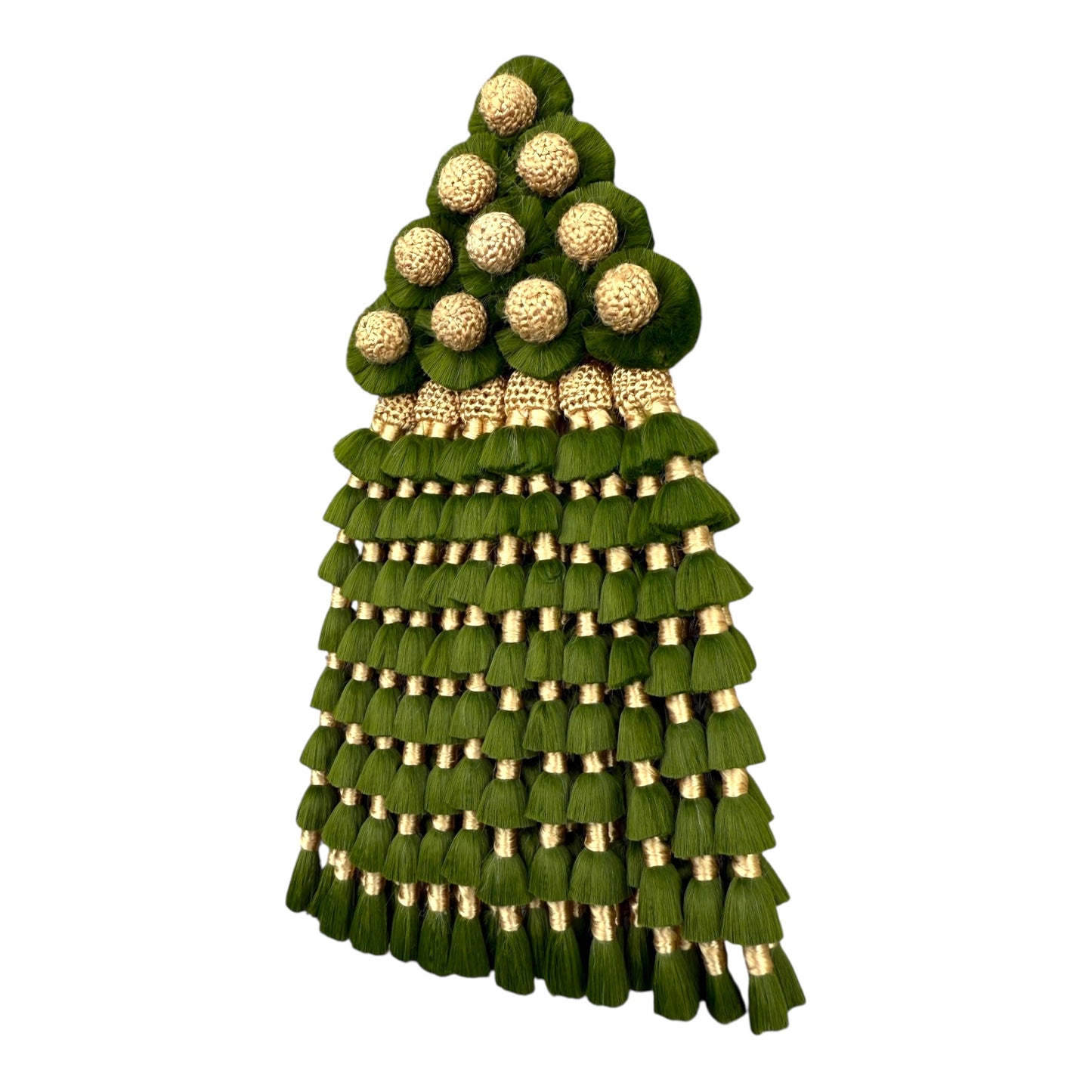 Mosquero de Seda Premium | Verde Oliva y Dorado Claro