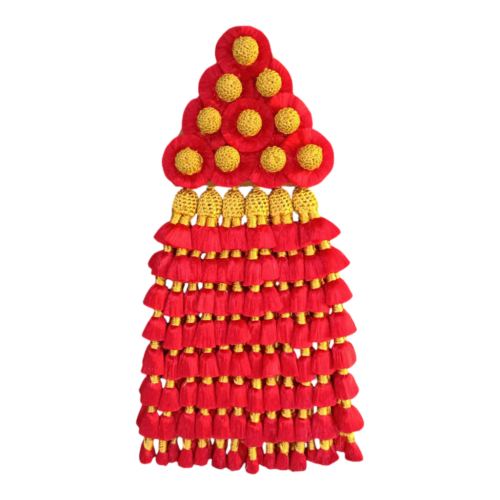 Mosquero de Seda Premium | Rojo y Dorado + Frontalera Gratis