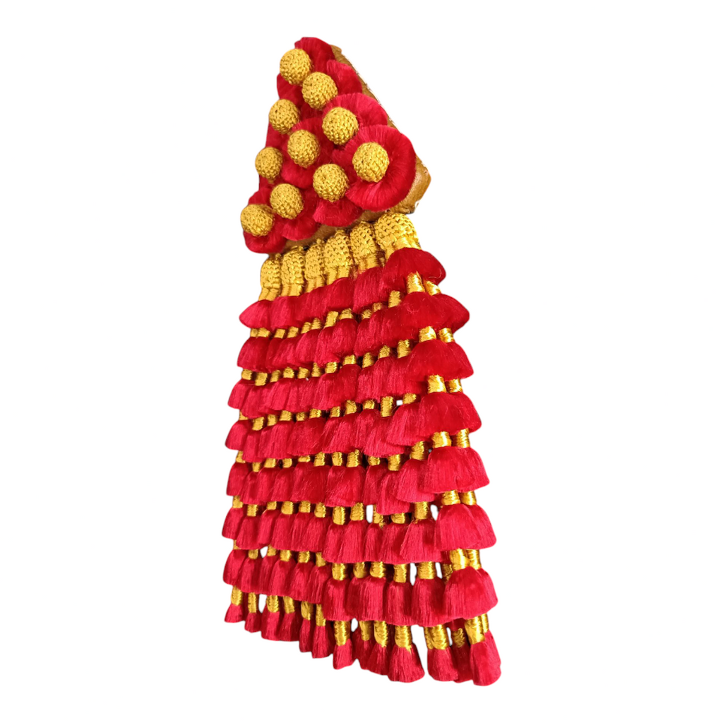 Mosquero de Seda Premium | Rojo y Dorado + Frontalera Gratis