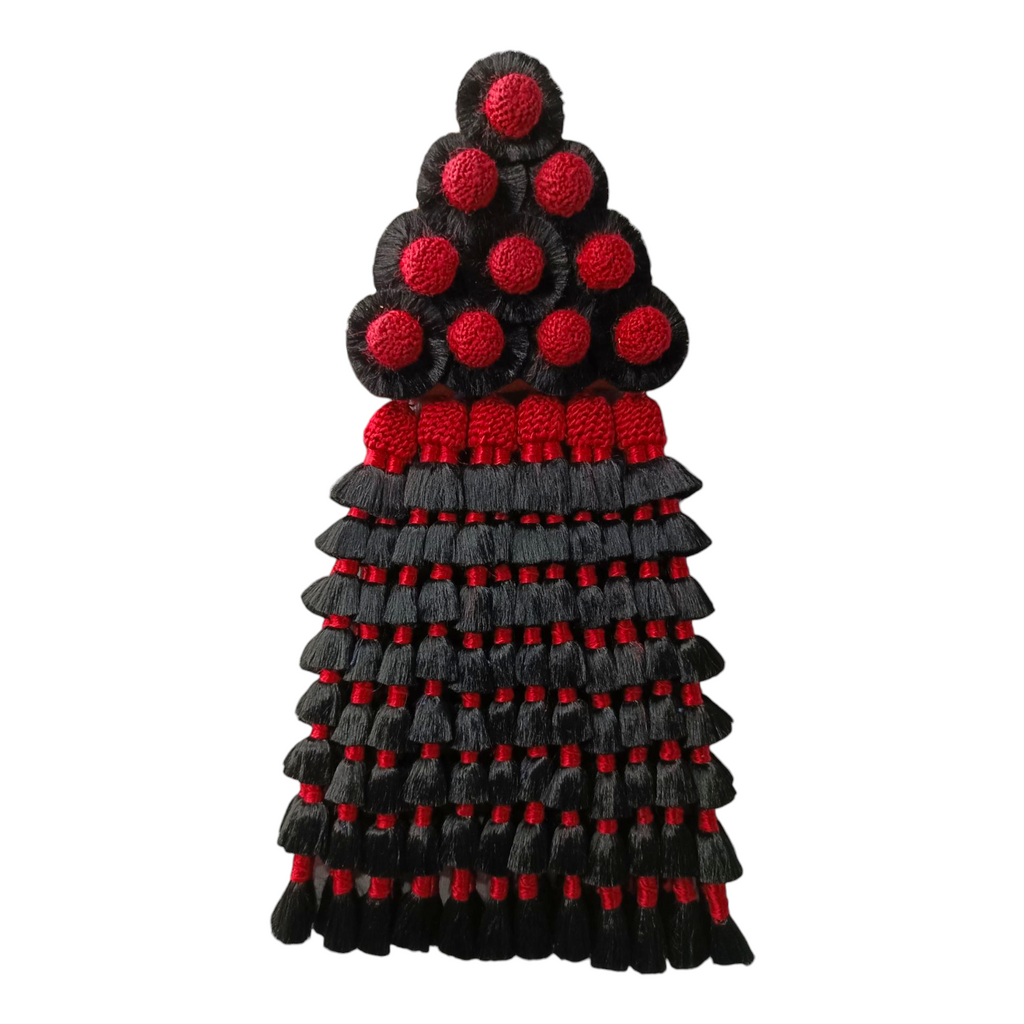 Mosquero de Seda Premium | Negro y Rojo + Frontalera Gratis