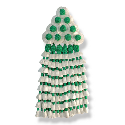 Mosquero de Seda Premium | Blanco y Verde