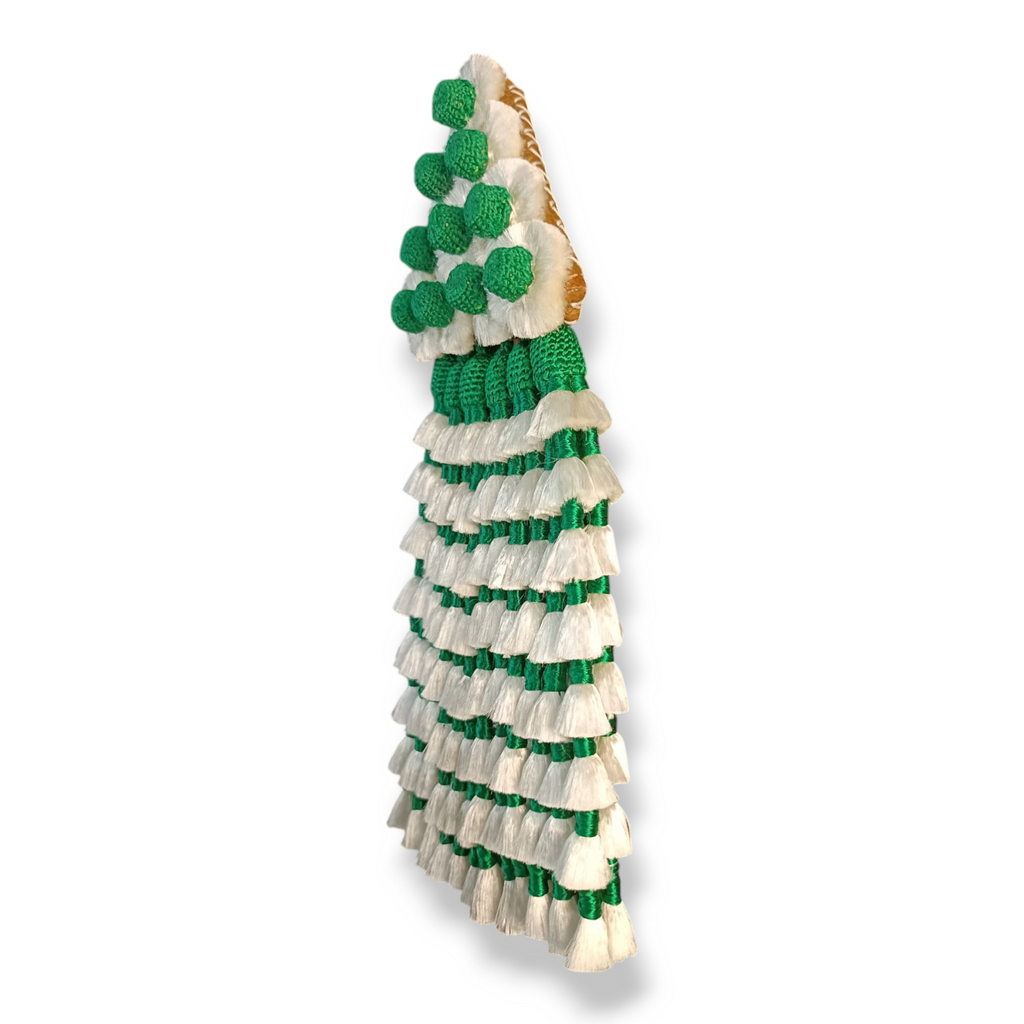 Mosquero de Seda Premium | Blanco y Verde + Frontalera Gratis