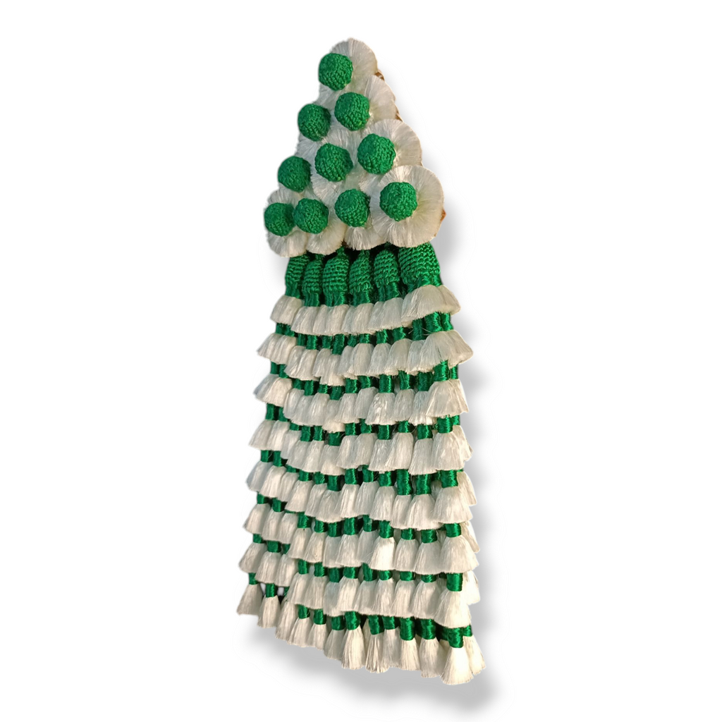 Mosquero de Seda Premium | Blanco y Verde + Frontalera Gratis