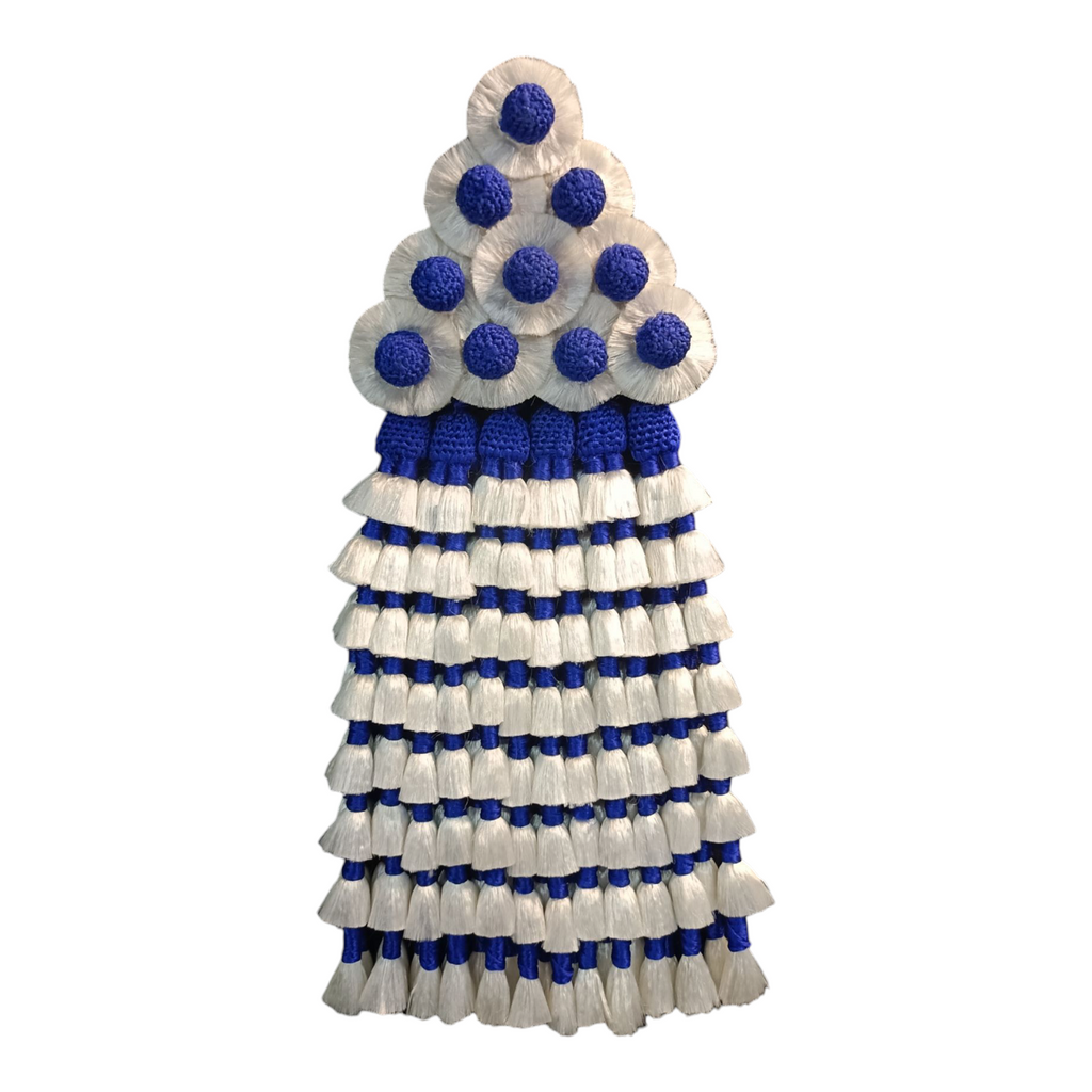 Mosquero de Seda Premium | Blanco & Azul + Frontalera Gratis
