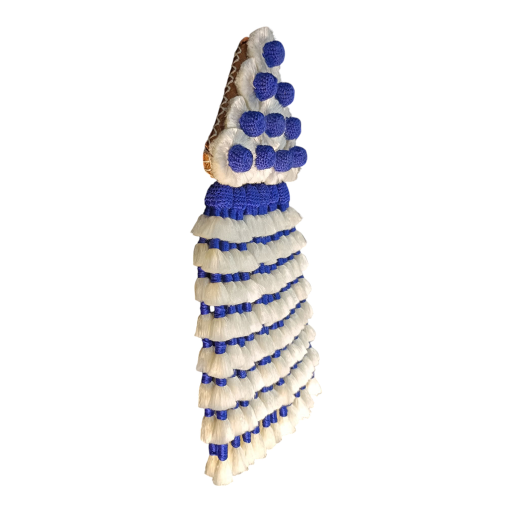 Mosquero de Seda Premium | Blanco & Azul + Frontalera Gratis