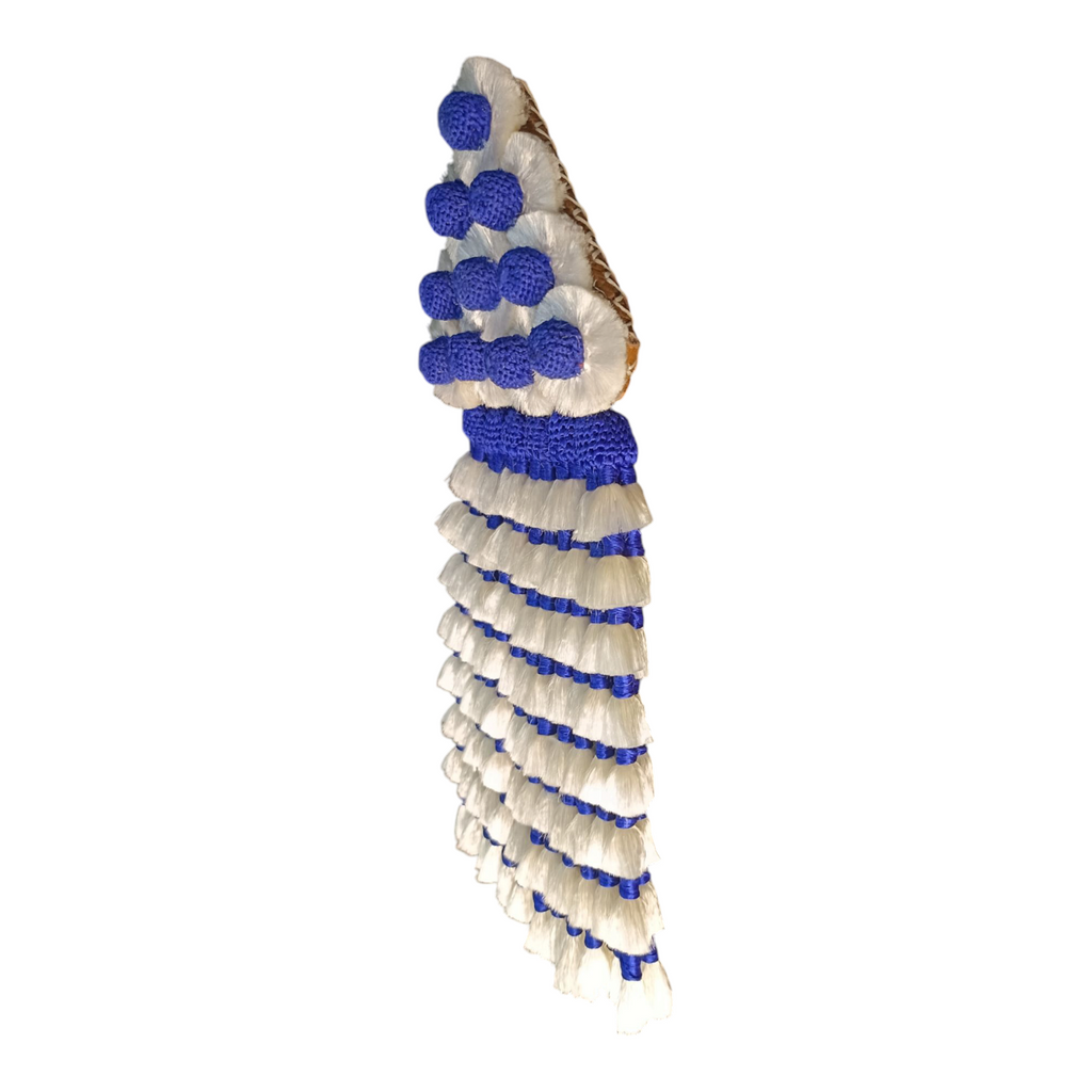 Mosquero de Seda Premium | Blanco & Azul + Frontalera Gratis
