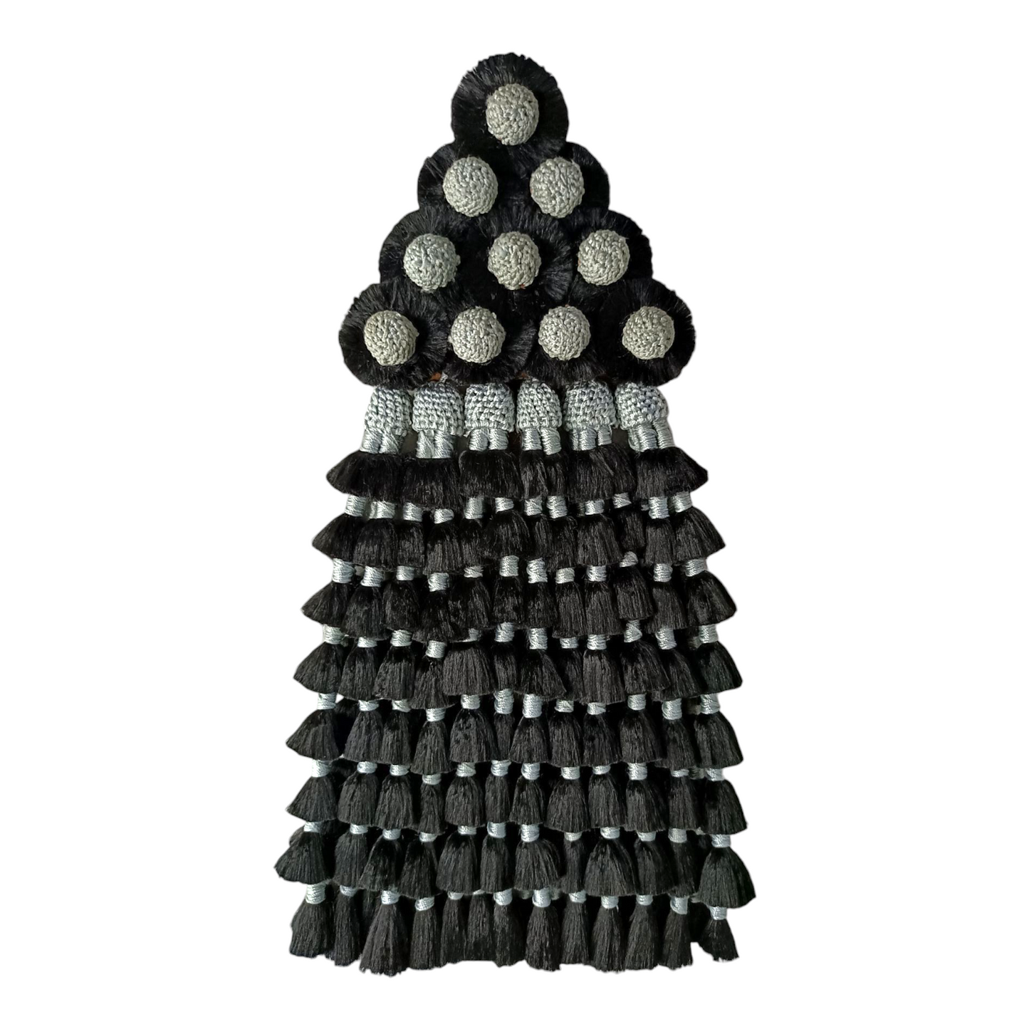 Mosquero de Seda Premium | Negro y Plateado