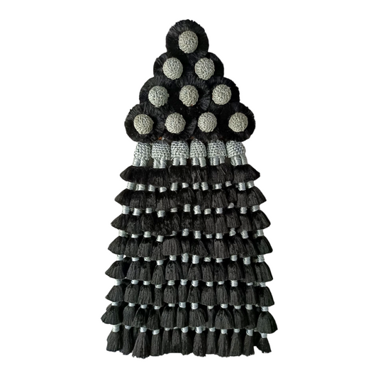 Mosquero de Seda Premium | Negro y Plateado