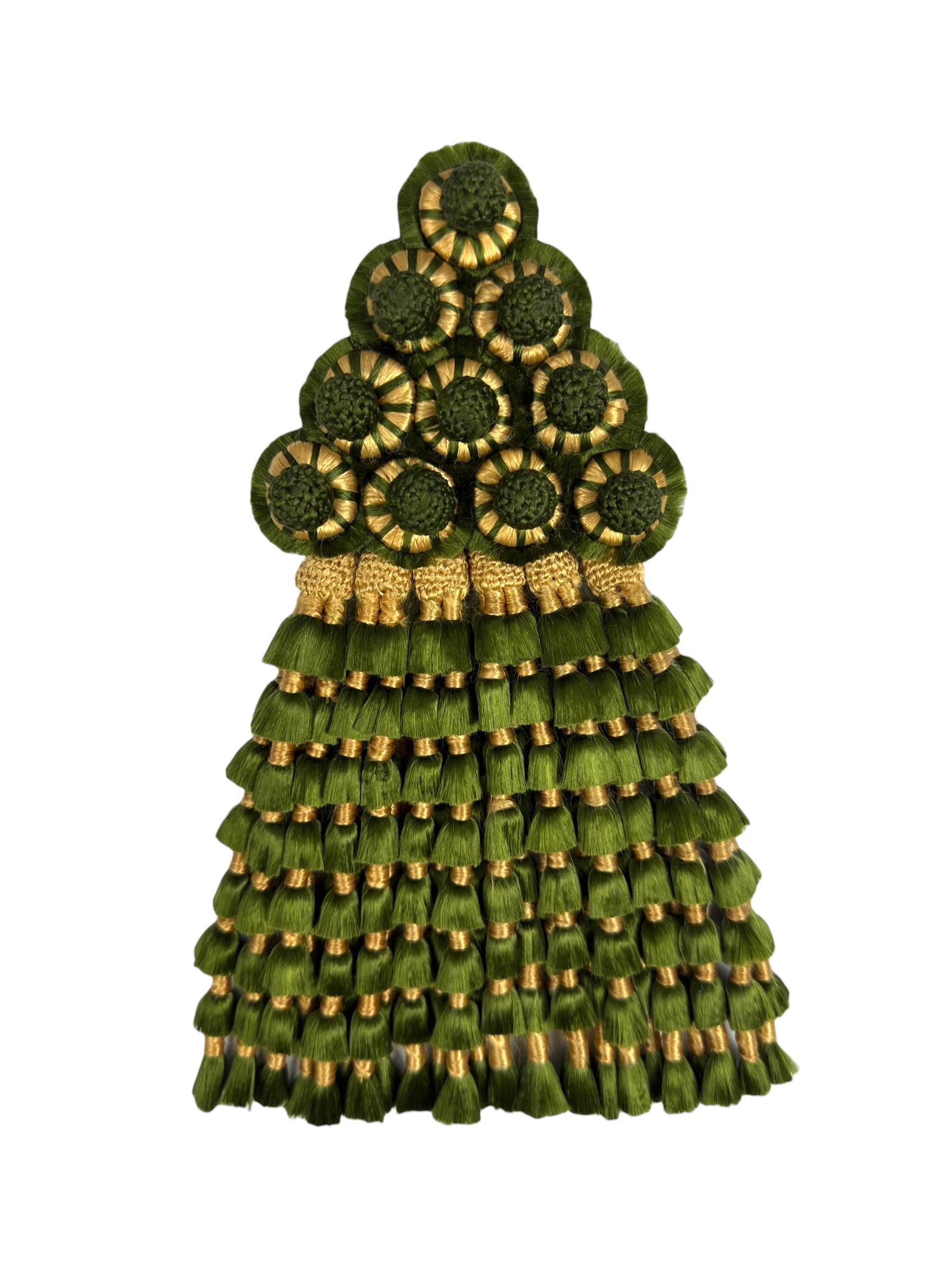 Mosquero de Seda Premium | verde oliva con aro dorado + Frontalera Gratis