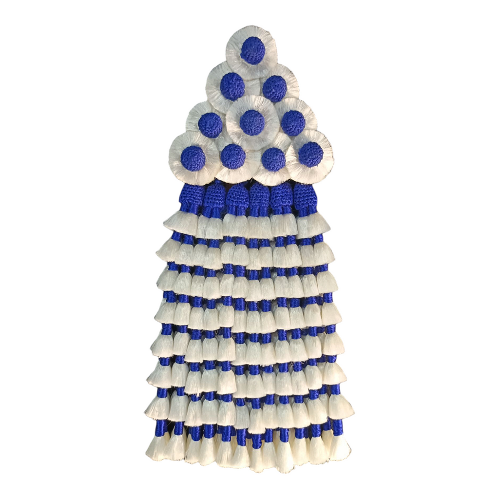 Mosquero de Seda Premium | Blanco & Azul + Frontalera Gratis