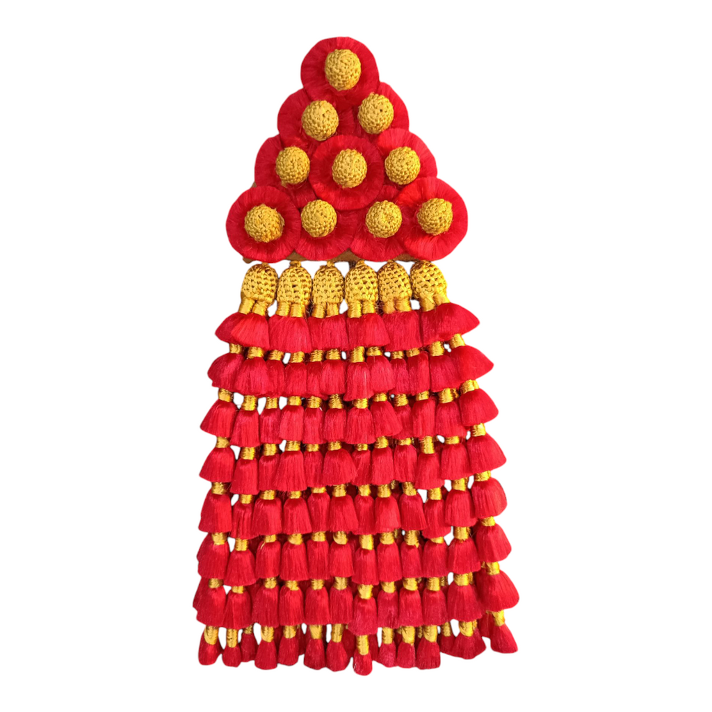 Mosquero de Seda Premium | Rojo y Dorado + Frontalera Gratis