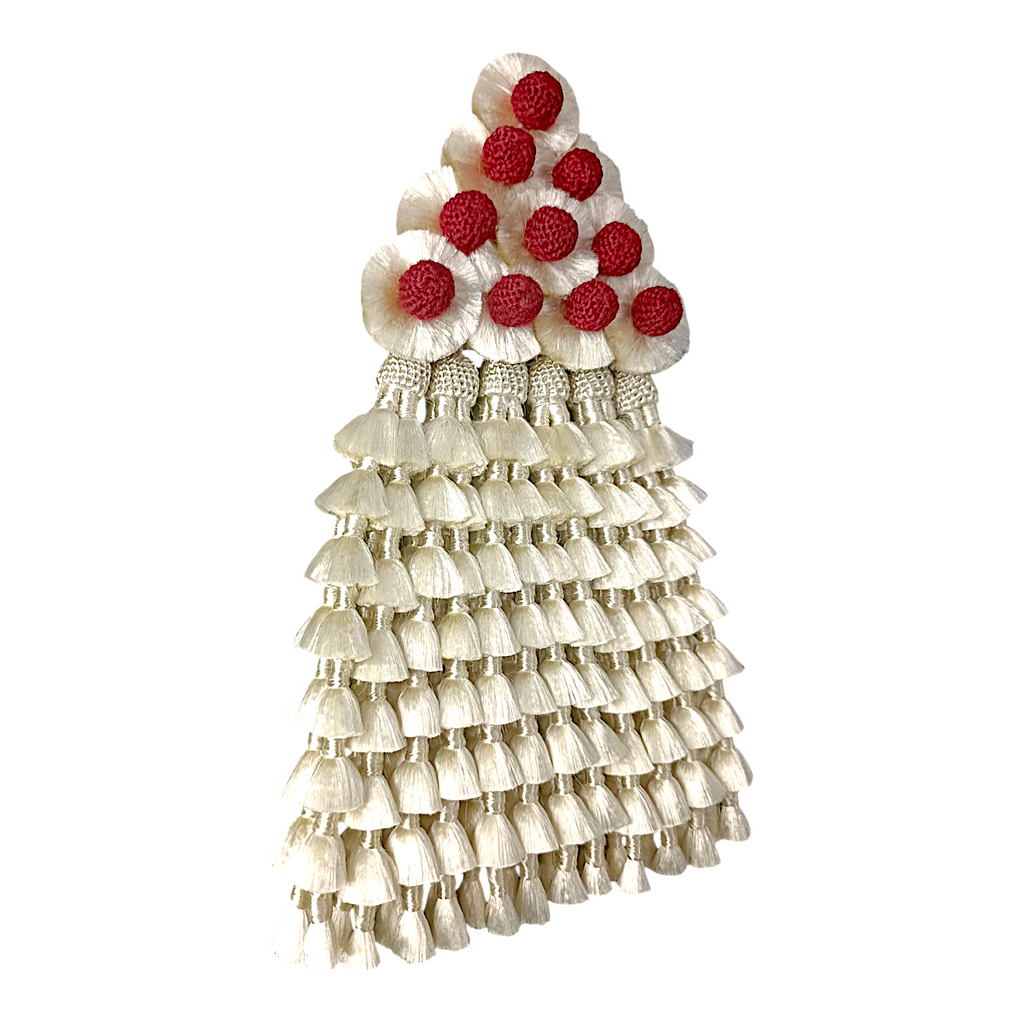 Mosquero de Seda Premium | Beige y Rojo + Frontalera Gratis