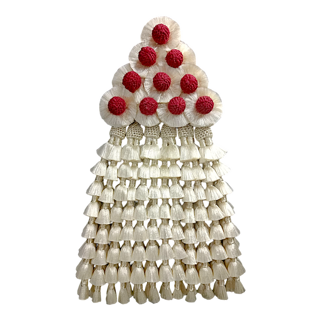 Mosquero de Seda Premium | Beige y Rojo + Frontalera Gratis