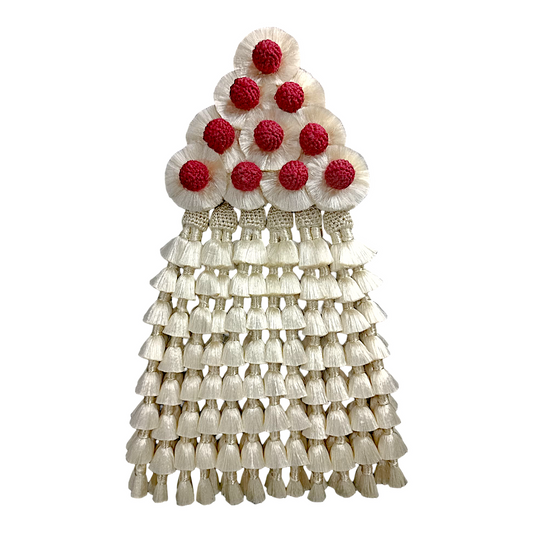 Mosquero de Seda Premium | Beige y Rojo
