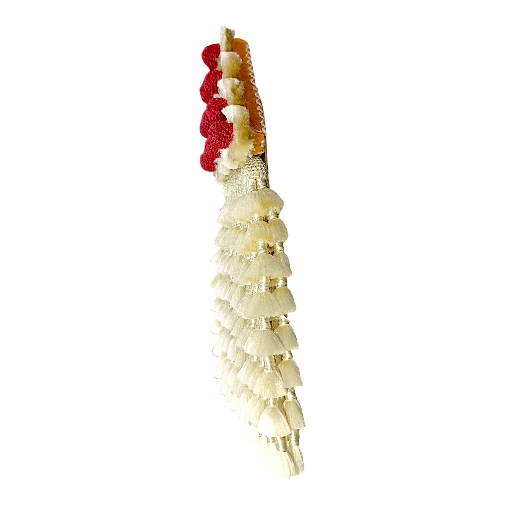 Mosquero de Seda Premium | Beige y Rojo + Frontalera Gratis